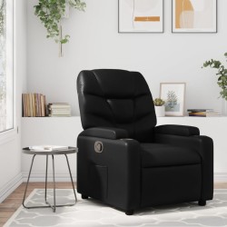Fauteuil inclinable en similicuir noir 629866629866