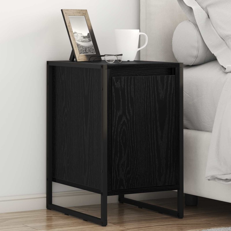 Table de chevet Chêne noir 39,5 x 30 x 50 cm Bois d'ingénierie 629867629867