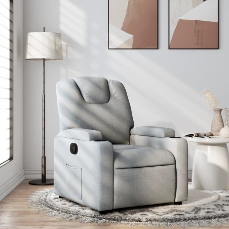Fauteuil inclinable en tissu gris clair 629868629868