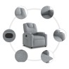 Fauteuil inclinable en tissu gris clair 629868629868