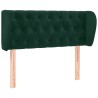 Tête de lit avec oreilles Vert foncé 93x23x78/88 cm Velours 629869629869