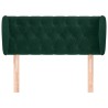 Tête de lit avec oreilles Vert foncé 93x23x78/88 cm Velours 629869629869