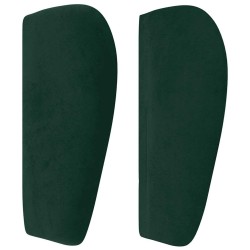 Tête de lit avec oreilles Vert foncé 93x23x78/88 cm Velours 629869629869