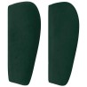 Tête de lit avec oreilles Vert foncé 93x23x78/88 cm Velours 629869629869