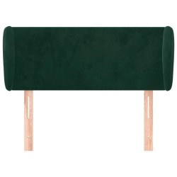Tête de lit avec oreilles Vert foncé 93x23x78/88 cm Velours 629870629870