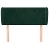 Tête de lit avec oreilles Vert foncé 93x23x78/88 cm Velours 629870629870