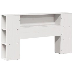 Tête de lit avec rangement blanc 135 cm bois massif de pin 629871629871
