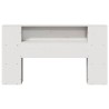Tête de lit avec rangement blanc 135 cm bois massif de pin 629871629871