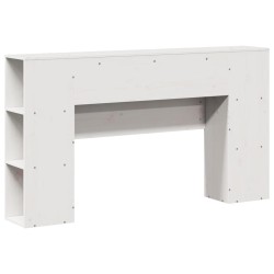 Tête de lit avec rangement blanc 135 cm bois massif de pin 629871629871
