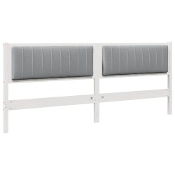 Tête de lit capitonnée avec tête de lit Blanc 200 cm Pin massif 629875629875