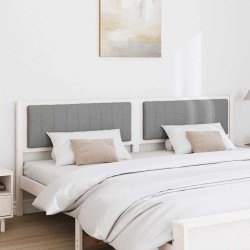 Tête de lit capitonnée avec tête de lit Blanc 200 cm Pin massif 629875629875