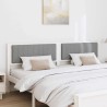 Tête de lit capitonnée avec tête de lit Blanc 200 cm Pin massif 629875629875