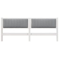 Tête de lit capitonnée avec tête de lit Blanc 200 cm Pin massif 629875629875
