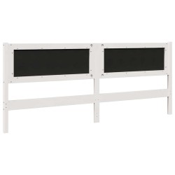 Tête de lit capitonnée avec tête de lit Blanc 200 cm Pin massif 629875629875