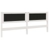 Tête de lit capitonnée avec tête de lit Blanc 200 cm Pin massif 629875629875