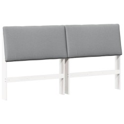 Tête de lit capitonnée Gris clair 200 cm Pin massif 629876629876