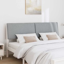 Tête de lit capitonnée Gris clair 200 cm Pin massif 629876629876