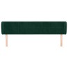 Tête de lit avec oreilles Vert foncé 203x23x78/88 cm Velours 629877629877