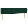 Tête de lit avec oreilles Vert foncé 203x23x78/88 cm Velours 629878629878