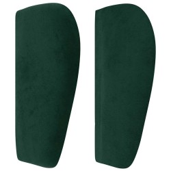 Tête de lit avec oreilles Vert foncé 203x23x78/88 cm Velours 629878629878