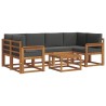 Ensemble de canapés d'extérieur 7 pcs Naturel et Anthracite 629879629879
