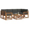 Ensemble de canapés d'extérieur 7 pcs Naturel et Anthracite 629879629879
