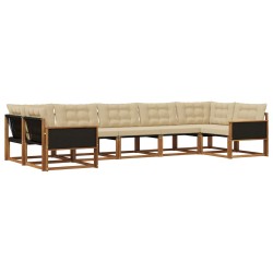 Ensemble de canapés d'extérieur 7 pcs Naturel et Beige 629882629882