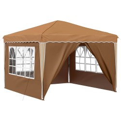 Tente de fête pop-up 288 x 288 x 245 cm Beige Tissu Oxford 629883629883