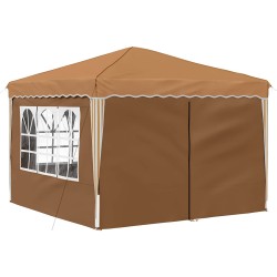 Tente de fête pop-up 288 x 288 x 245 cm Beige Tissu Oxford 629883629883