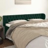 Tête de lit avec oreilles Vert foncé 203x23x78/88 cm Velours 629884629884