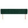 Tête de lit avec oreilles Vert foncé 203x23x78/88 cm Velours 629884629884