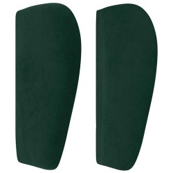 Tête de lit avec oreilles Vert foncé 203x23x78/88 cm Velours 629884629884