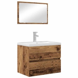 Ensemble de mobilier de salle de bain 2 pcs Bois Ancien 629887629887