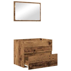 Ensemble de mobilier de salle de bain 2 pcs Bois Ancien 629887629887