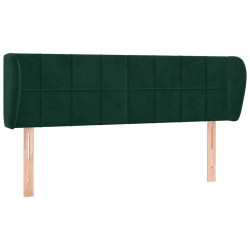 Tête de lit avec oreilles Vert foncé 147x23x78/88 cm Velours 629888629888