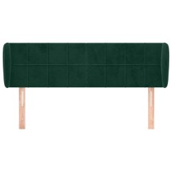 Tête de lit avec oreilles Vert foncé 147x23x78/88 cm Velours 629888629888