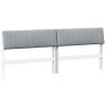 Tête de lit capitonnée Gris clair 200 cm Pin massif 629889629889