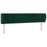 Tête de lit avec oreilles Vert foncé 183x23x78/88 cm Velours 629890629890