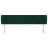 Tête de lit avec oreilles Vert foncé 183x23x78/88 cm Velours 629890629890