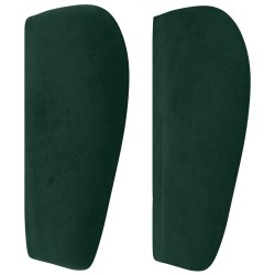 Tête de lit avec oreilles Vert foncé 183x23x78/88 cm Velours 629890629890