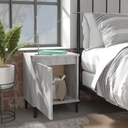 Table de chevet avec pieds en métal Sonoma gris 40x30x50 cm 629897629897