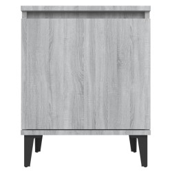 Table de chevet avec pieds en métal Sonoma gris 40x30x50 cm 629897629897