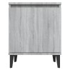 Table de chevet avec pieds en métal Sonoma gris 40x30x50 cm 629897629897
