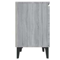 Table de chevet avec pieds en métal Sonoma gris 40x30x50 cm 629897629897