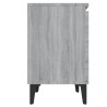 Table de chevet avec pieds en métal Sonoma gris 40x30x50 cm 629897629897