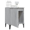 Table de chevet avec pieds en métal Sonoma gris 40x30x50 cm 629897629897