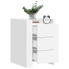 Table de chevet blanc 45x50x65 cm bois d'ingénierie 629899629899