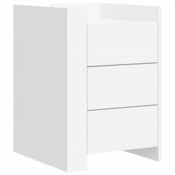 Table de chevet blanc 45x50x65 cm bois d'ingénierie 629899629899