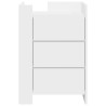 Table de chevet blanc 45x50x65 cm bois d'ingénierie 629899629899
