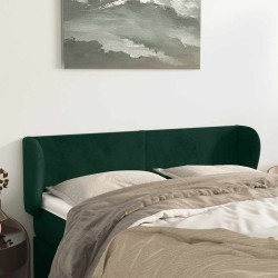 Tête de lit avec oreilles Vert foncé 147x23x78/88 cm Velours 629902629902